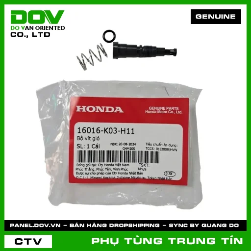BỘ VÍT GIÓ | 16016-K03-H11 | HONDA (AIR BLADE 125, AIR BLADE 125/150, FUTURE 125, LEAD 125, MSX 125, SH MODE, VISION 110, WAVE RSX 110) — 16016K03H11