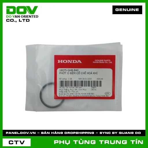 PHỚT O ĐỆM CỔ CHẾ HOÀ KHÍ | 16075-GHB-B40 | HONDA (BLADE 110, DREAM 110, SUPER DREAM, WAVE 100, WAVE ALPHA, WAVE ALPHA 110, WAVE RSX 110) — 16075GHBB40