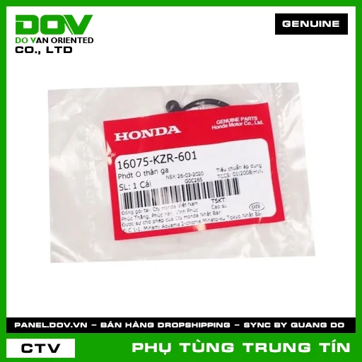 PHỚT O THÂN GA | 16075-KZR-601 | HONDA (AIR BLADE 125, AIR BLADE 125/150, LEAD 125, SH MODE) — 16075KZR601