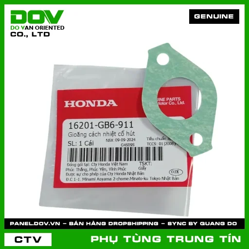 GIOĂNG CÁCH NHIỆT CỔ HÚT | 16201-GB6-911 | HONDA (SUPER DREAM, WAVE ALPHA) — 16201GB6911