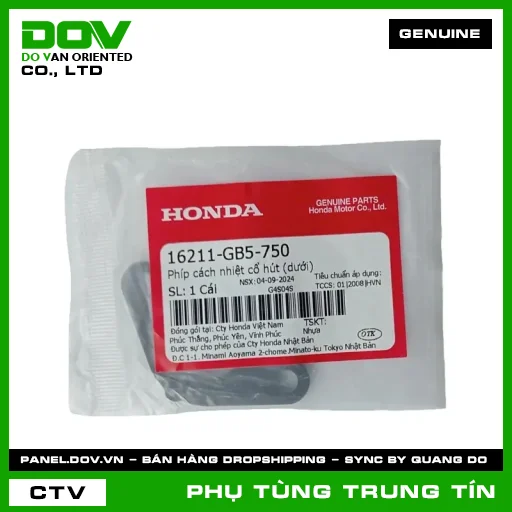 PHÍP CÁCH NHIỆT CỔ HÚT (DƯỚI) | 16211-GB5-750 | HONDA (SUPER DREAM, WAVE ALPHA) — 16211GB5750