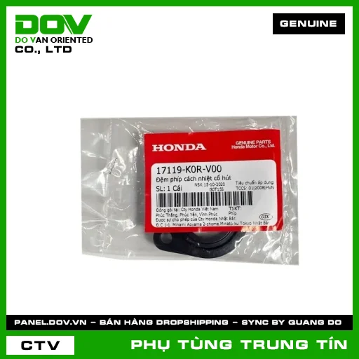 Đệm phíp cách nhiệt cổ hút | 17119-K0R-V00 | HONDA (LEAD 125, PCX 160, SH 125/150, SH MODE) — 17119K0RV00