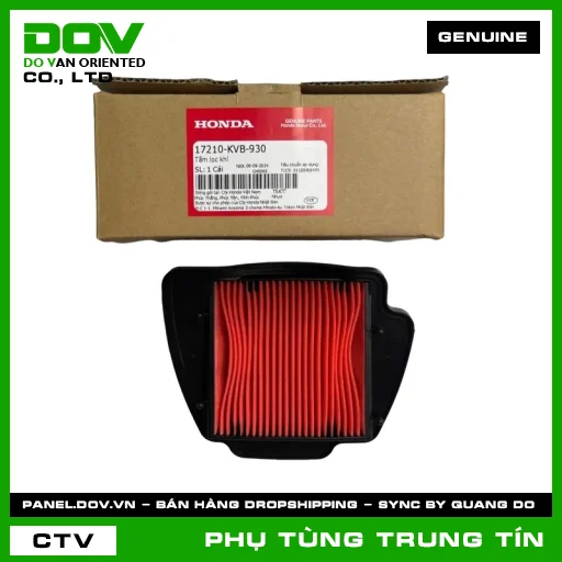 TẤM LỌC KHÍ | 17210-KVB-930 | HONDA (AIR BLADE 110, CLICK 110) — 17210KVB930