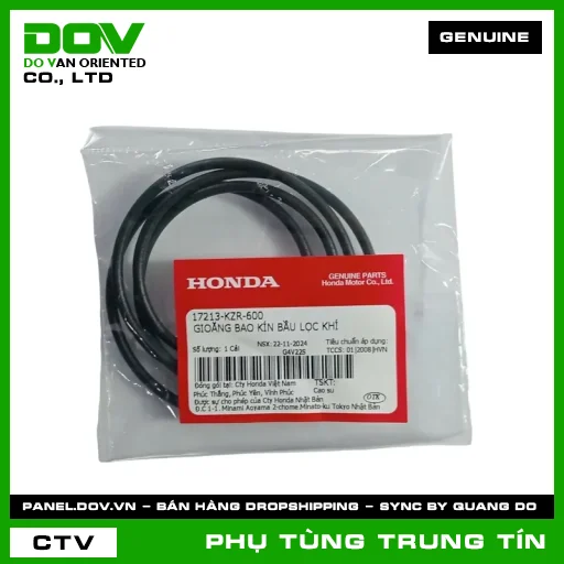 GIOĂNG BAO KÍN BẦU LỌC KHÍ | 17213-KZR-600 | HONDA (AIR BLADE 125, PCX, PCX 125, SH MODE) — 17213KZR600