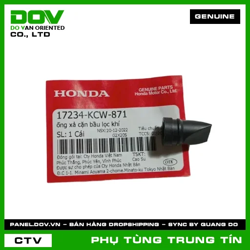 ỐNG XẢ CẶN BẦU LỌC KHÍ | 17234-KCW-871 | HONDA (AIR BLADE 125, CB1000R, FUTURE 125, FUTURE NEO, LEAD 110, MSX 125, PCX, PCX 125, REBEL 300, REBEL 500, VISION 110, WAVE 100, WAVE ALPHA, WAVE RSX 110) — 17234KCW871