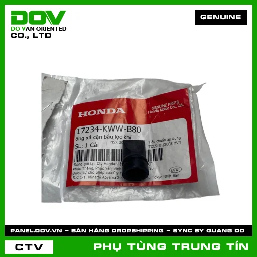 ỐNG XẢ CẶN BẦU LỌC KHÍ | 17234-KWW-B80 | HONDA (BLADE 110, DREAM 110, WAVE ALPHA 110, WAVE RSX 110) — 17234KWWB80