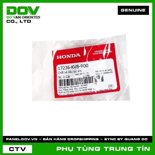 CHỐT XẢ BẦU LỌC KHÍ | 17236-KVB-900 | HONDA (ADV350, AIR BLADE 110, AIR BLADE 125, AIR BLADE 125/150, AIR BLADE 125/160, CB150R, CB300R, CBR150R, CLICK 110, LEAD 125, PCX, PCX 125/150, PCX 160, SH 125/150, SH 125/160, SH 350, SH MODE, SUPER CUB C125, VARIO 160, VISION 110, WAVE ALPHA 110, WAVE RSX 110) — 17236KVB900