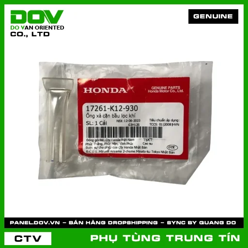 ỐNG XẢ CẶN BẦU LỌC KHÍ | 17261-K12-930 | HONDA (LEAD 125, SH 125/150, SH 125/160) — 17261K12930