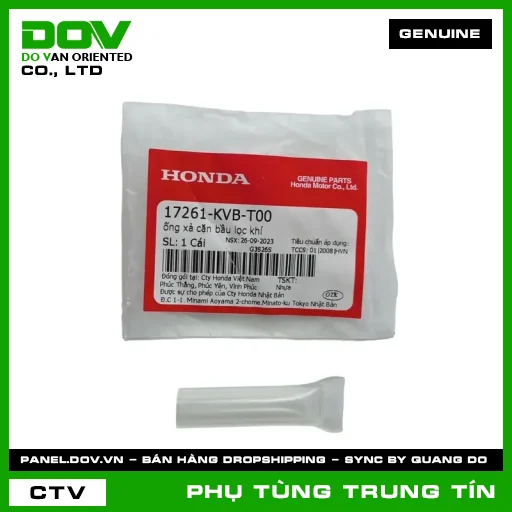 ỐNG XẢ CẶN BẦU LỌC KHÍ | 17261-KVB-T00 | HONDA (AIR BLADE 110, AIR BLADE 125, AIR BLADE 125/160, LEAD 125, PCX, PCX 125, PCX 125/150, PCX 160, SH 125/150, SH MODE, VARIO 160, VISION 110) — 17261KVBT00