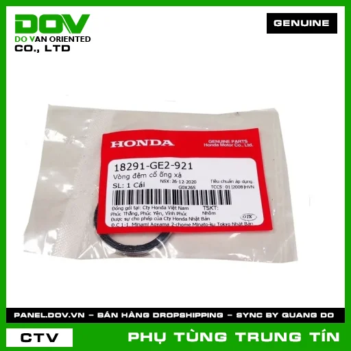 VÒNG ĐỆM CỔ ỐNG XẢ | 18291-GE2-921 | HONDA (AIR BLADE 125, AIR BLADE 125/150, AIR BLADE 125/160, BLADE 110, DREAM 110, FUTURE 125, LEAD 125, PCX, PCX 125, PCX 125/150, PCX 160, SH 125/150, SH 125/160, SH MODE, VARIO 160, WAVE ALPHA 110, WAVE RSX 110) — 18291GE2921