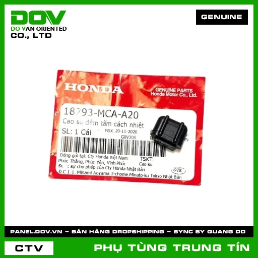 CAO SU ĐỆM TẤM CÁCH NHIỆT | 18293-MCA-A20 | HONDA (ADV350, BLADE 110, CB1000R, CB150R, CB300R, CB350 H'NESS, CB650R, CBR150R, CBR650R, FUTURE 125, GOLDWING, MSX 125, REBEL 1100, REBEL 300, SH 125/150, SH 125/160, SH 350, SUPER CUB C125, WAVE ALPHA 110, WAVE RSX 110, WINNER 150, WINNER R, WINNER X) — 18293MCAA20