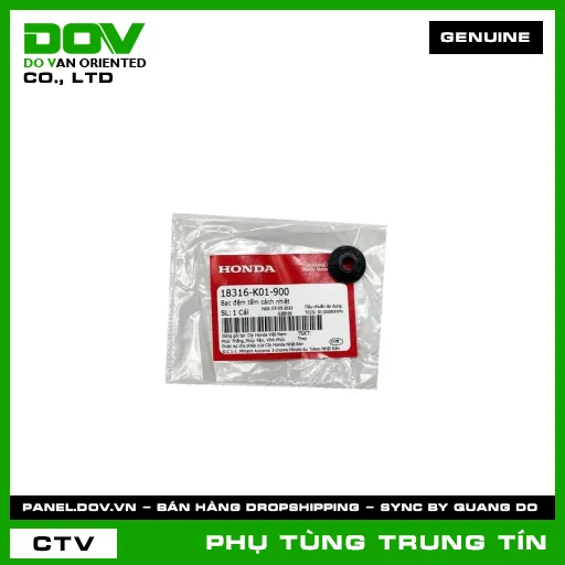 BẠC ĐỆM TẤM CÁCH NHIỆT | 18316-K01-900 | HONDA (AIR BLADE 125/160, PCX, PCX 125/150, PCX 160, SH 125/150, SH 125/160, VARIO 160) — 18316K01900