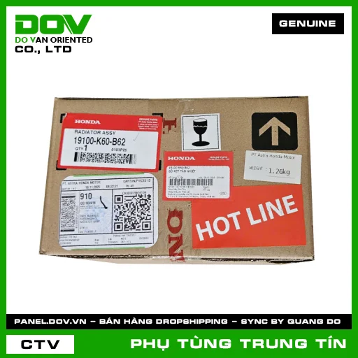 BỘ KÉT TẢN NHIỆT | 19100-K60-B62 | HONDA — 19100K60B62