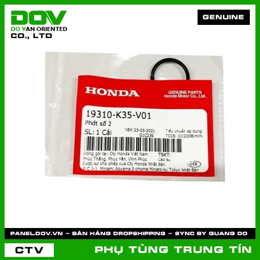 PHỚT SỐ 2 | 19310-K35-V01 | HONDA (AIR BLADE 125, AIR BLADE 125/150, AIR BLADE 125/160, PCX, PCX 125, PCX 125/150, PCX 160, SH 125/150, SH 125/160, VARIO 160) — 19310K35V01