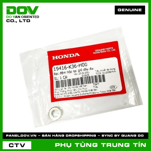 BẠC ĐỆM HỘP LỌC GIÓ DÂY ĐAI | 19416-K36-H00 | HONDA (ADV350, PCX 125/150) — 19416K36H00