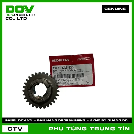 BÁNH RĂNG SỐ 2 THỨ CẤP 29 RĂNG | 23441-KRS-830 | HONDA (WAVE 100, WAVE ALPHA) — 23441KRS830