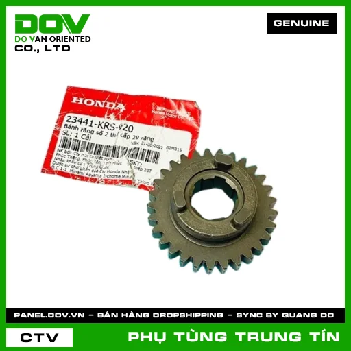 BÁNH RĂNG SỐ 2 THỨ CẤP 29 RĂNG | 23441-KRS-920 | HONDA (SUPER DREAM, WAVE ALPHA) — 23441KRS920