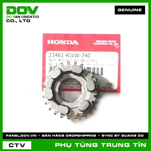 BÁNH RĂNG SỐ 3 THỨ CẤP 25RĂNG | 23461-KWW-740 | HONDA (BLADE 110, DREAM 110, WAVE ALPHA 110, WAVE RSX 110) — 23461KWW740