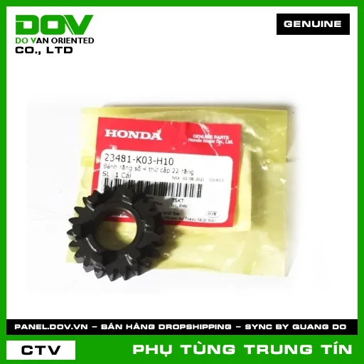 BÁNH RĂNG SỐ 4 TRỤC THỨ CẤP (22 RĂNG) | 23481-K03-H10 | HONDA (BLADE 110, WAVE ALPHA 110, WAVE RSX 110) — 23481K03H10
