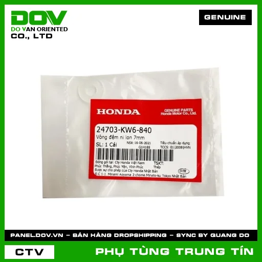 VÒNG ĐỆM NI LON 7MM | 24703-KW6-840 | HONDA (WINNER 150, WINNER R, WINNER X) — 24703KW6840