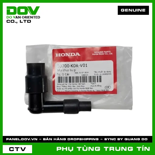 NẮP CHỤP BU GI | 30700-K0R-V01 | HONDA (AIR BLADE 125/160, LEAD 125, PCX 160, SH 125/150, SH 125/160, SH MODE, VARIO 160) — 30700K0RV01