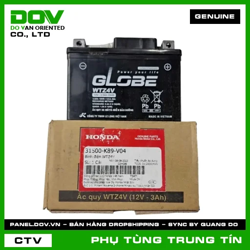 BÌNH ĐIỆN WTZ4V | 31500-K89-V04 | HONDA (WAVE ALPHA 110) — 31500K89V04