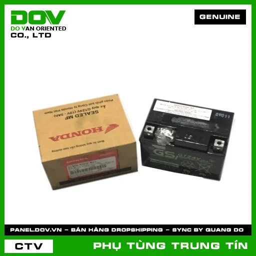 BÌNH ẮC QUY (GTZ4V 12V 3.0A) | 31500-KWW-B21 | HONDA (AIR BLADE 110, BLADE 110, DREAM 110, FUTURE 125, VISION 110, WAVE 100, WAVE RSX 110) — 31500KWWB21