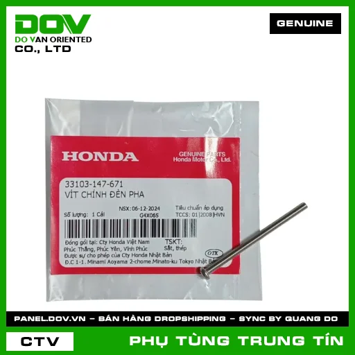 VÍT CHỈNH ĐÈN PHA | 33103-147-671 | HONDA (SUPER DREAM) — 33103147671