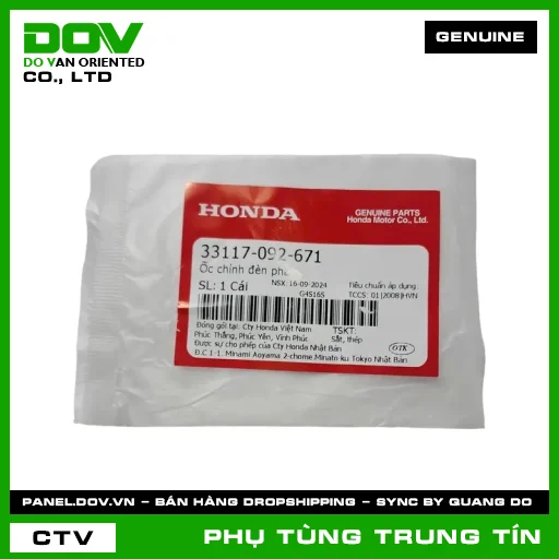 ỐC CHỈNH ĐÈN PHA | 33117-092-671 | HONDA (SUPER DREAM) — 33117092671