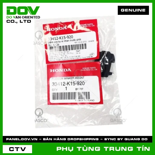 ĐỆM CAO SU XI NHAN TRƯỚC PHẢI | 33412-K15-920 | HONDA (CB150R, CB300R, CBR150R, WINNER R, WINNER X) — 33412K15920