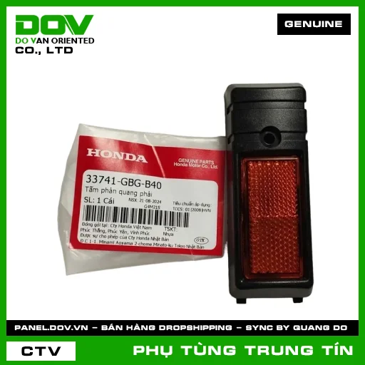 TẤM PHẢN QUANG PHẢI | 33741-GBG-B40 | HONDA (DREAM, SUPER DREAM) — 33741GBGB40