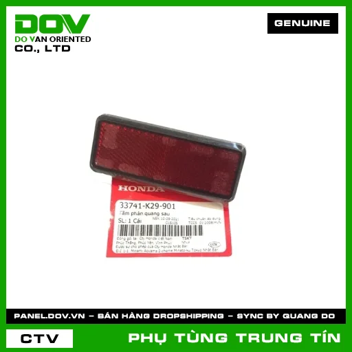 TẤM PHẢN QUANG SAU | 33741-K29-901 | HONDA (LEAD 125, PCX, PCX 125/150, SH 125/150, SH 125/160, SH 350, SH MODE, VISION 110) — 33741K29901