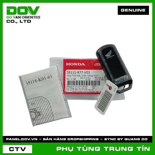 KHÓA FOB ĐIỀU KHIỂN THÔNG MINH | 35111-K77-V03 | HONDA — 35111K77V03