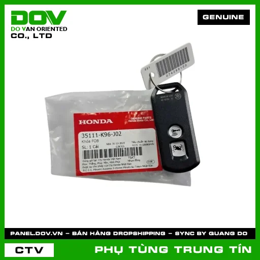 KHÓA FOB | 35111-K96-J02 | HONDA — 35111K96J02