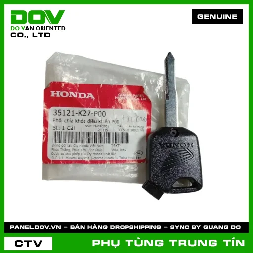 PHÔI CHÌA KHÓA ĐIỀU KHIỂN P00 | 35121-K27-P00 | HONDA — 35121K27P00