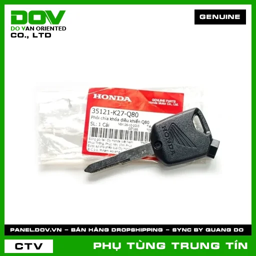 PHÔI CHÌA KHÓA ĐIỀU KHIỂN Q80 | 35121-K27-Q80 | HONDA — 35121K27Q80