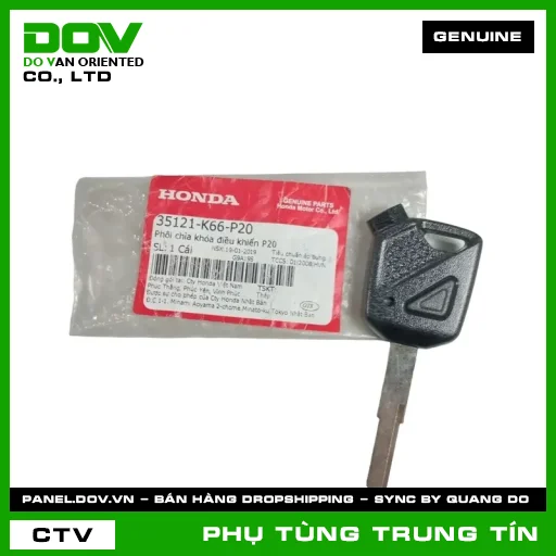 PHÔI CHÌA KHÓA ĐIỀU KHIỂN P20 | 35121-K66-P20 | HONDA — 35121K66P20