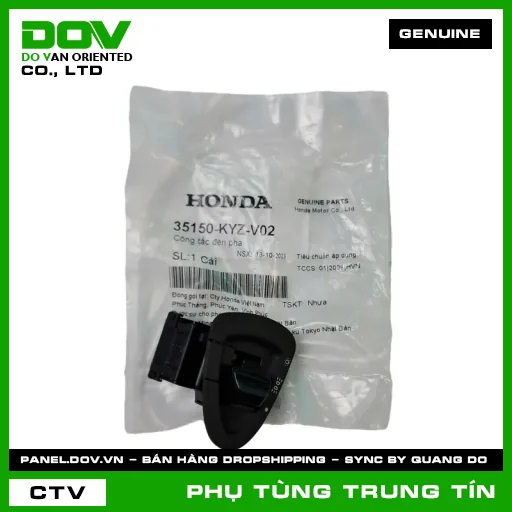 CÔNG TẮC ĐÈN PHA | 35150-KYZ-V02 | HONDA (BLADE 110, FUTURE 125, LEAD 125, SH MODE, WAVE ALPHA 110, WAVE RSX 110) — 35150KYZV02