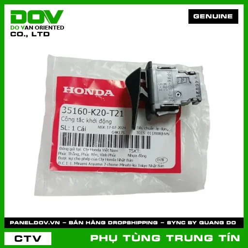 CÔNG TẮC KHỞI ĐỘNG | 35160-K20-T21 | HONDA (AIR BLADE 125, AIR BLADE 125/160, BLADE 110, FUTURE 125, LEAD 125, SH 350, WAVE ALPHA 110, WAVE RSX 110, WINNER R, WINNER X) — 35160K20T21