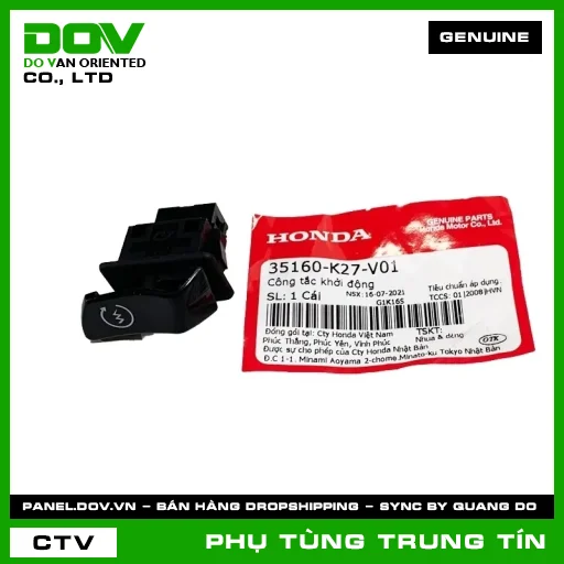 CÔNG TẮC KHỞI ĐỘNG | 35160-K27-V01 | HONDA (AIR BLADE 125, SH 125/150, SH 125/160, SH MODE, VISION 110) — 35160K27V01