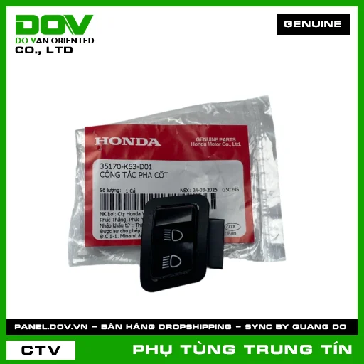 CÔNG TẮC PHA CỐT | 35170-K53-D01 | HONDA (SH 125/150) — 35170K53D01