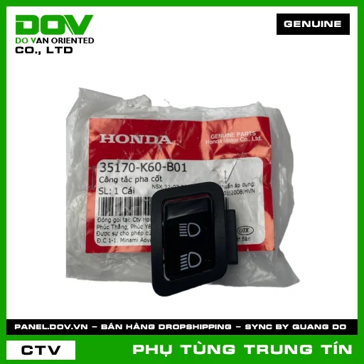CÔNG TẮC PHA CỐT | 35170-K60-B01 | HONDA (AIR BLADE 125) — 35170K60B01