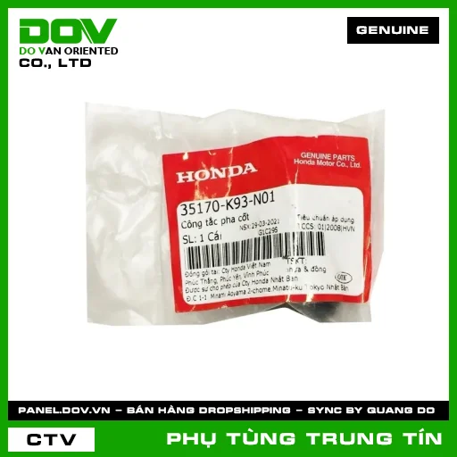 CÔNG TẮC PHA CỐT | 35170-K93-N01 | HONDA (AIR BLADE 125/150, AIR BLADE 125/160, ICON E) — 35170K93N01