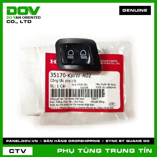 CÔNG TẮC PHA CỐT | 35170-KWW-A02 | HONDA (AIR BLADE 110, VISION 110, WAVE RSX 110) — 35170KWWA02