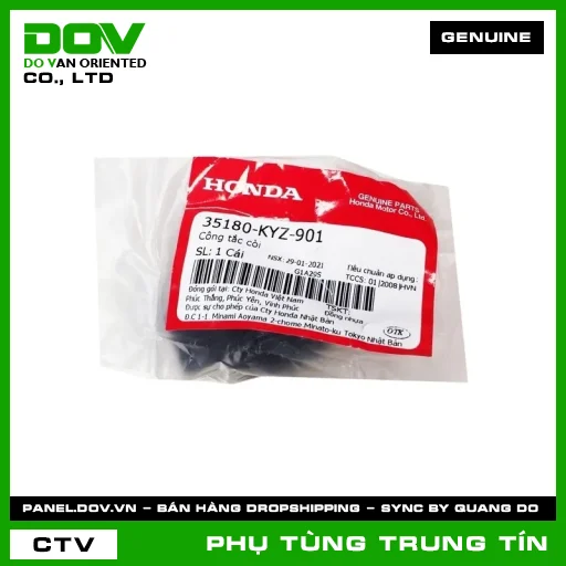 CÔNG TẮC CÒI | 35180-KYZ-901 | HONDA (AIR BLADE 125, DREAM 110, FUTURE 125, LEAD 125, SH 125/150, SH MODE, VISION 110, WAVE RSX 110) — 35180KYZ901