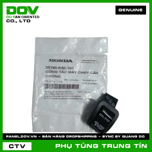 CÔNG TẮC MÁY CHẠY CẦM CHỪNG | 35190-K50-T01 | HONDA (AIR BLADE 125, AIR BLADE 125/150, SH 125/150, SH 125/160) — 35190K50T01