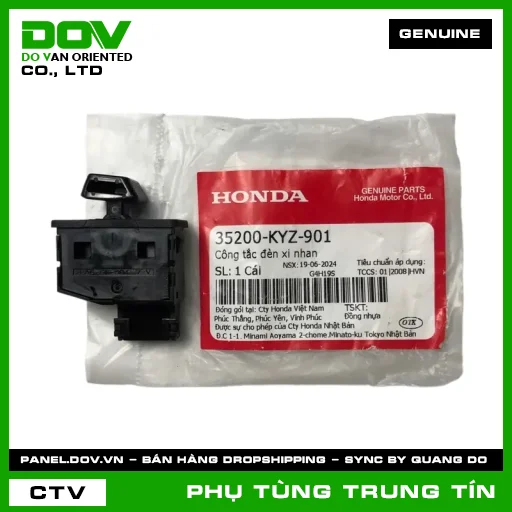 CÔNG TẮC ĐÈN XI NHAN | 35200-KYZ-901 | HONDA (AIR BLADE 125, DREAM 110, FUTURE 125, LEAD 125, SH 125/150, SH MODE, VISION 110, WAVE RSX 110) — 35200KYZ901