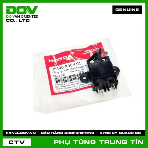 CÔNG TẮC ĐÈN PHANH TRƯỚC TRÁI | 35340-K40-F01 | HONDA (ADV350, SH 125/150, SH 125/160, SH 350) — 35340K40F01
