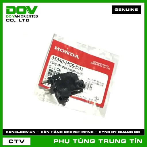 CÔNG TẮC ĐÈN PHANH TRƯỚC | 35340-MGS-D31 | HONDA (ADV350, AIR BLADE 125, AIR BLADE 125/150, AIR BLADE 125/160, CB1000R, CB150R, CB300R, CB350 H'NESS, CB500F, CB500X, CB650R, CBR500R, CBR650R, FUTURE 125, GOLDWING, ICON E, MSX 125, NX500, PCX, PCX 125, PCX 125/150, PCX 160, REBEL 300, REBEL 500, SH 125/150, SH 125/160, SH 350, SUPER CUB C125, VARIO 160, WINNER R, WINNER X) — 35340MGSD31