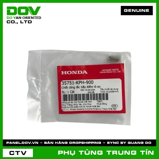 CHỐT CÔNG TẮC TIẾP ĐIỂM LÒ XO | 35751-KPH-900 | HONDA (CB150R, CB350 H'NESS, CBR150R, FUTURE NEO, MSX 125, WAVE RSX 110, WINNER 150, WINNER R, WINNER X) — 35751KPH900